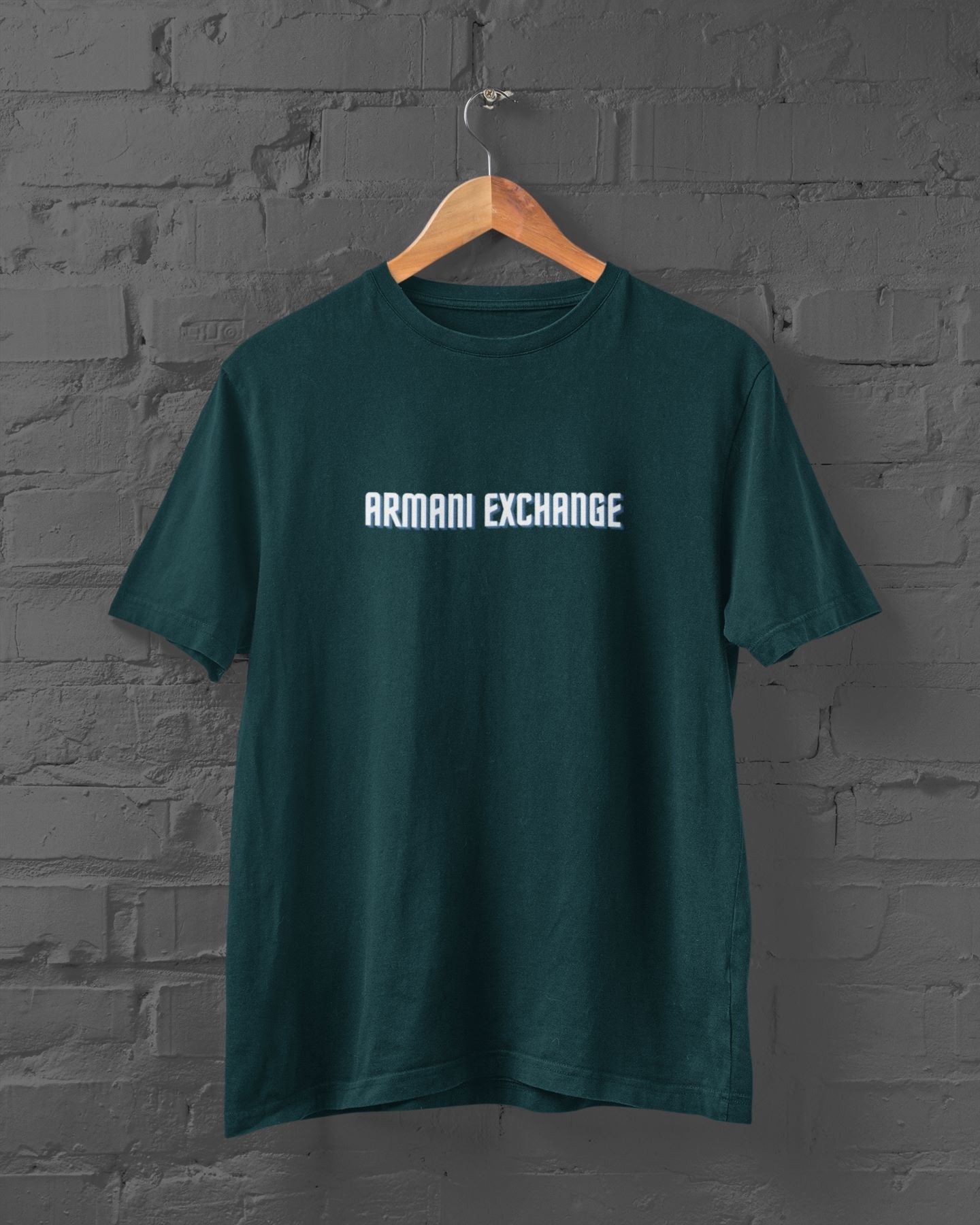 Armani Exchange Printed Petrol Blue Green t-shirt