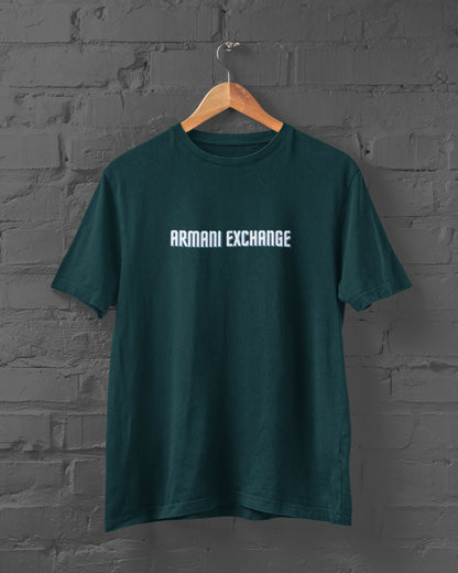 Armani Exchange Printed Petrol Blue Green t-shirt