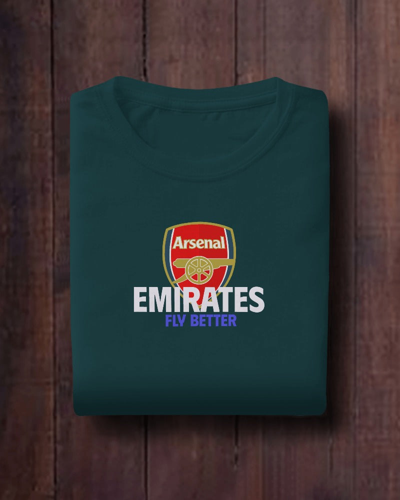 Arsenal Emirates Fly Better Kids T-shirt for Boy/Girl Petrol Blue