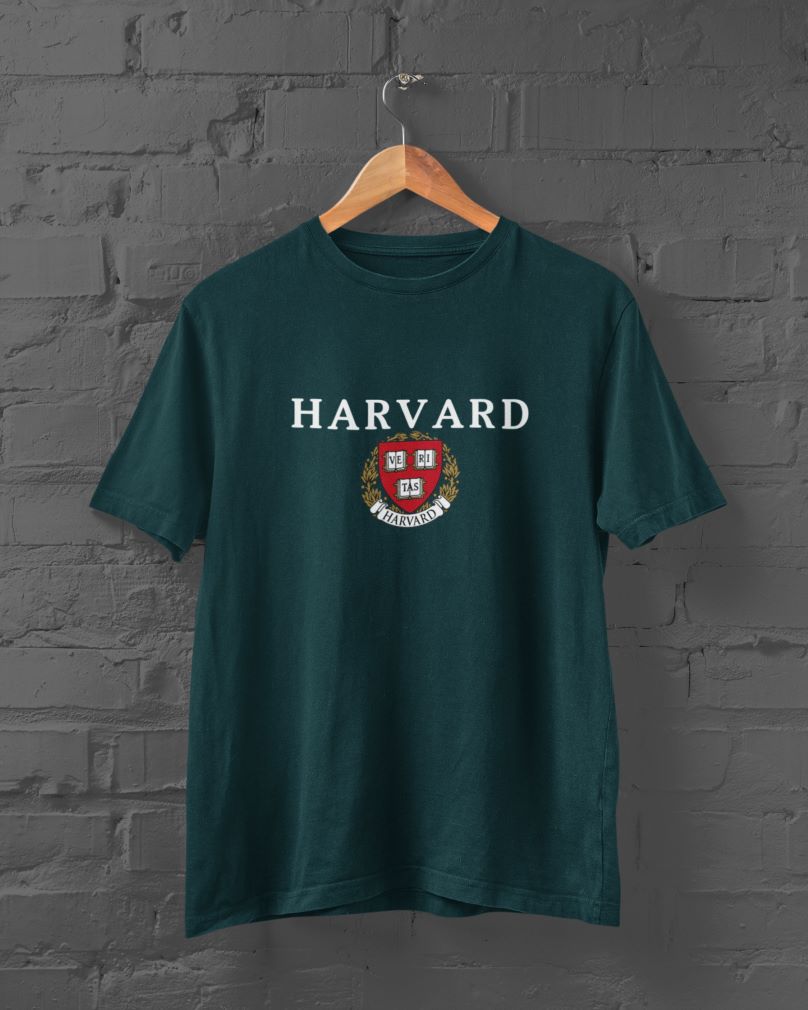 Harvard Half Sleeve T-Shirt for Men Petrol Blue