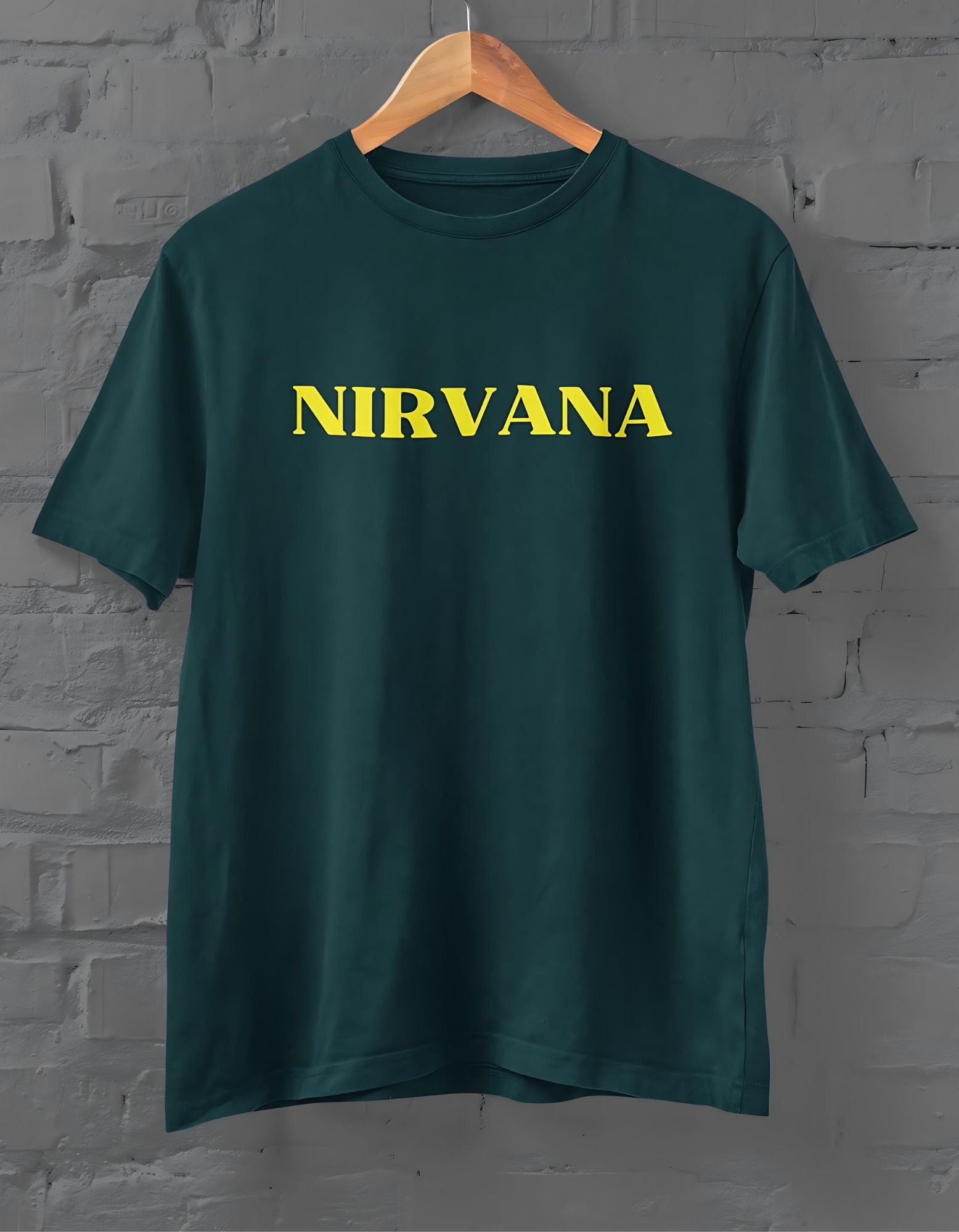 Nirvana Half Sleeve T-shirt for Men Petrol blue