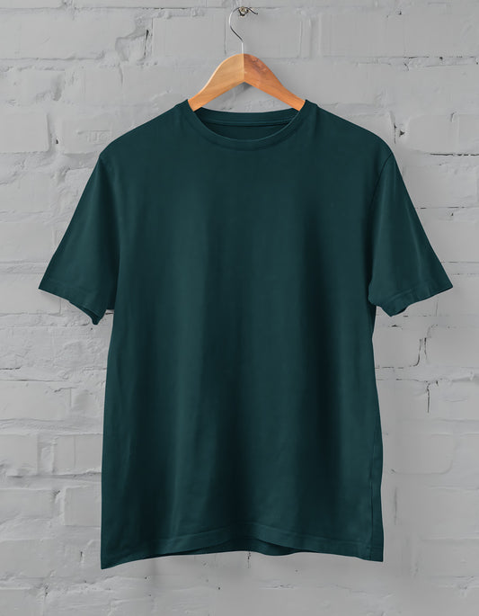 Petrol Blue Half Sleeve T-shirt for Men