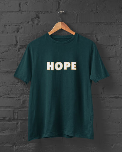 HOPE Half Sleeve T-Shirt for Men Petrol Blue