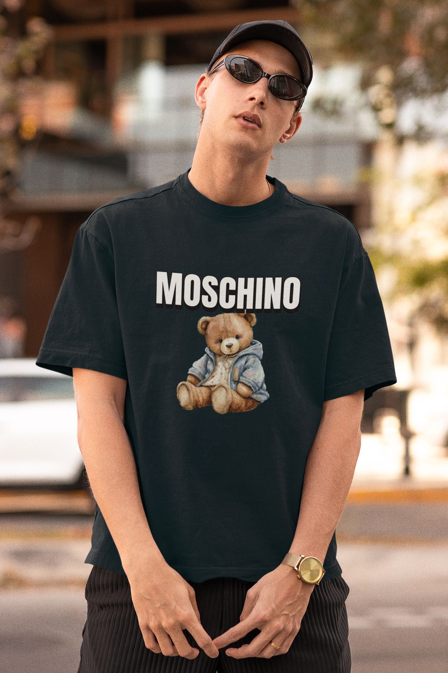 MOSCHINO Oversized T shirt for Men ShosaQualiTees