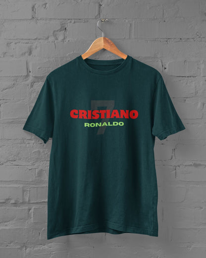 Cristiano Ronaldo CR7 Half Sleeve T-shirt for Men Petrol Blue