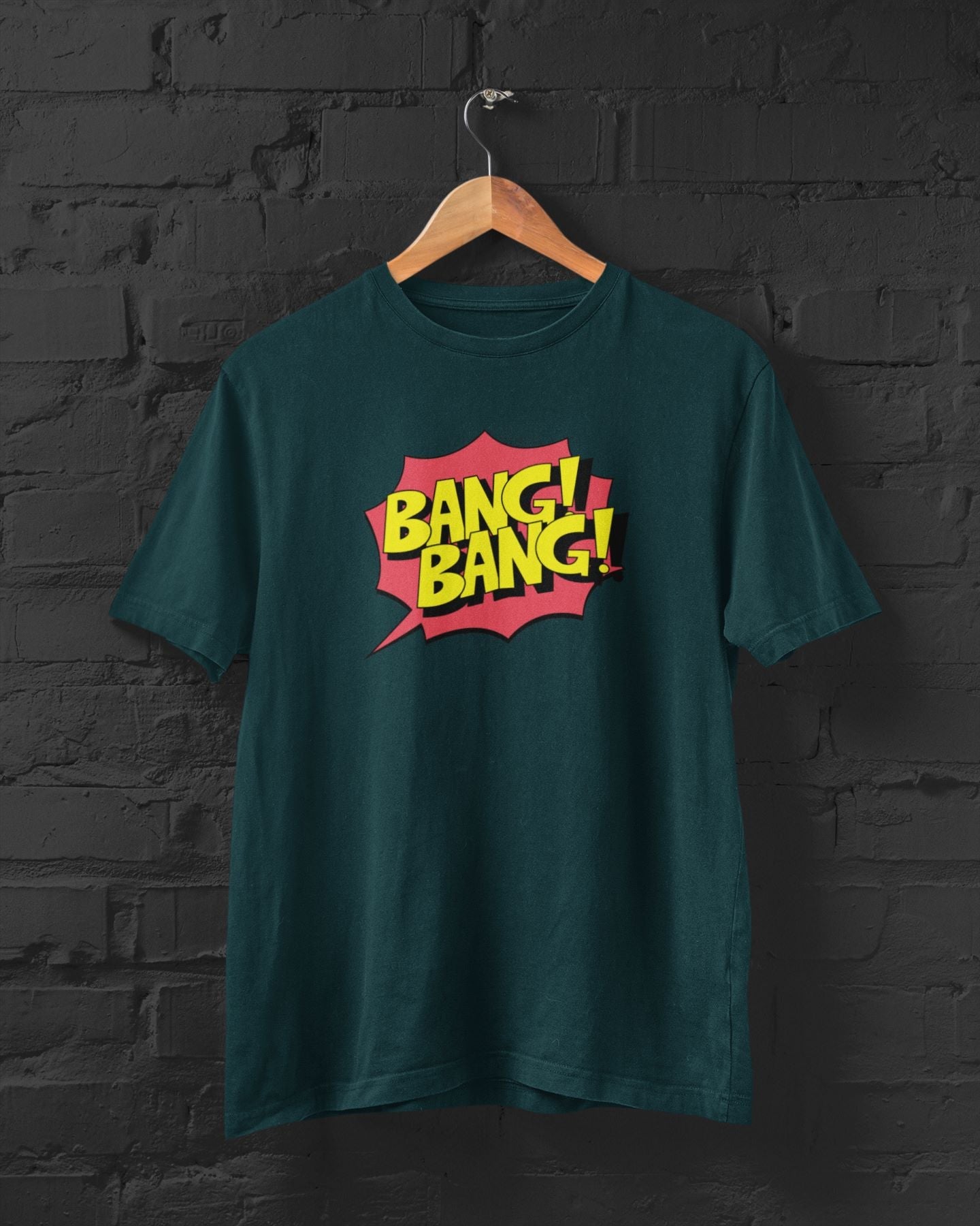 Bang Bang Half Sleeve T-shirt for Men Petrol Blue