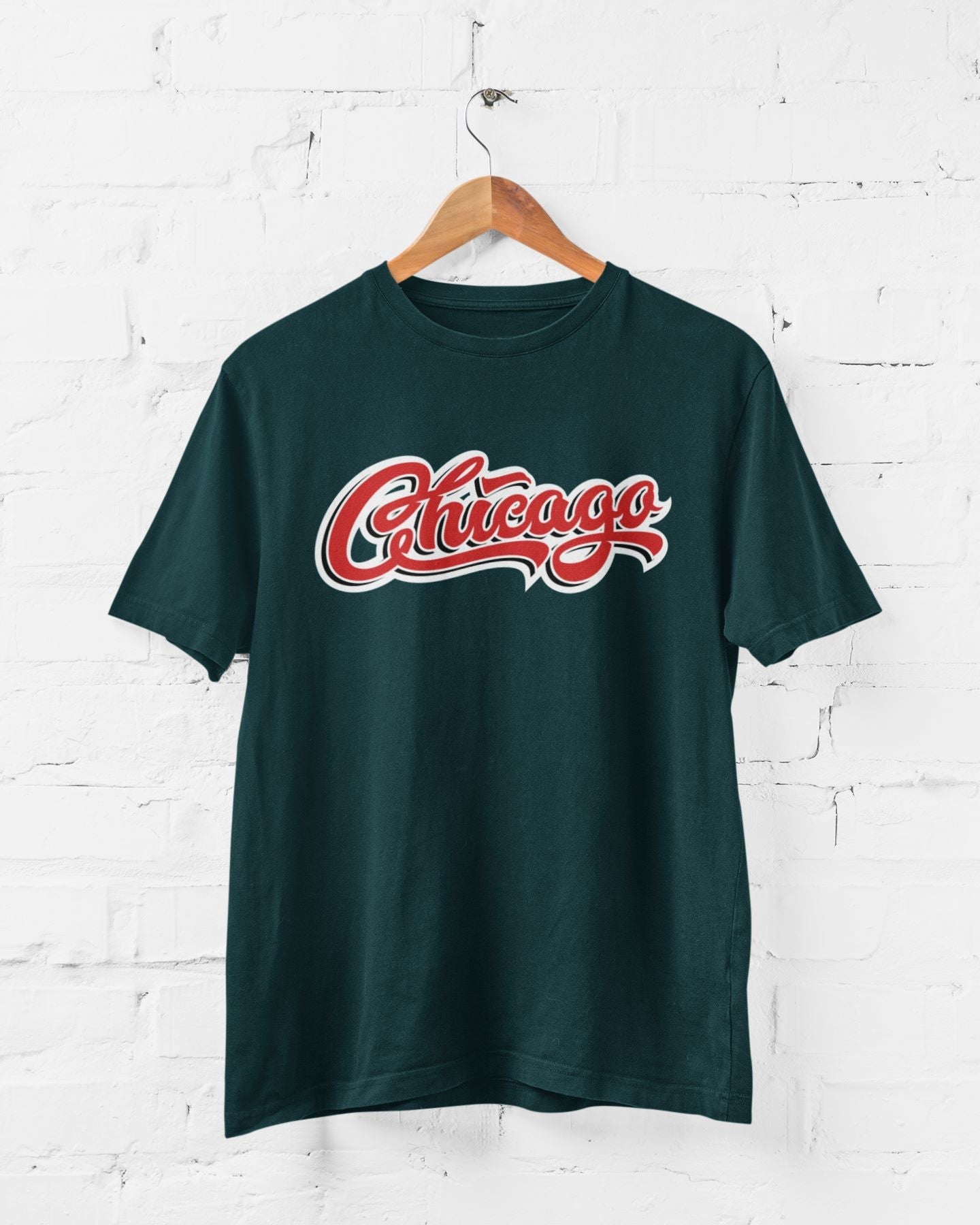 Chicago Half Sleeve T-shirt for Men Petrol Blue