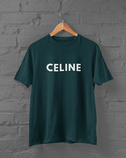 CELINE Half Sleeve T-shirt for Men/Women Petrol Blue