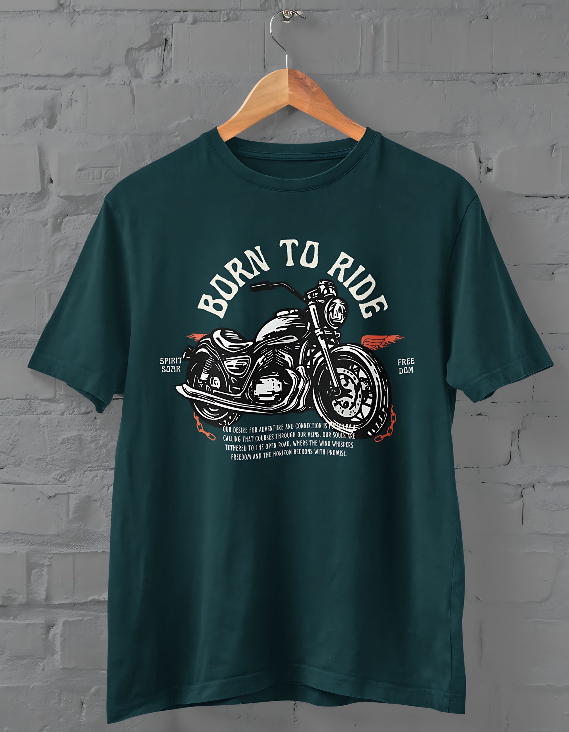 Born to Ride Half Sleeve T-shirt for Men