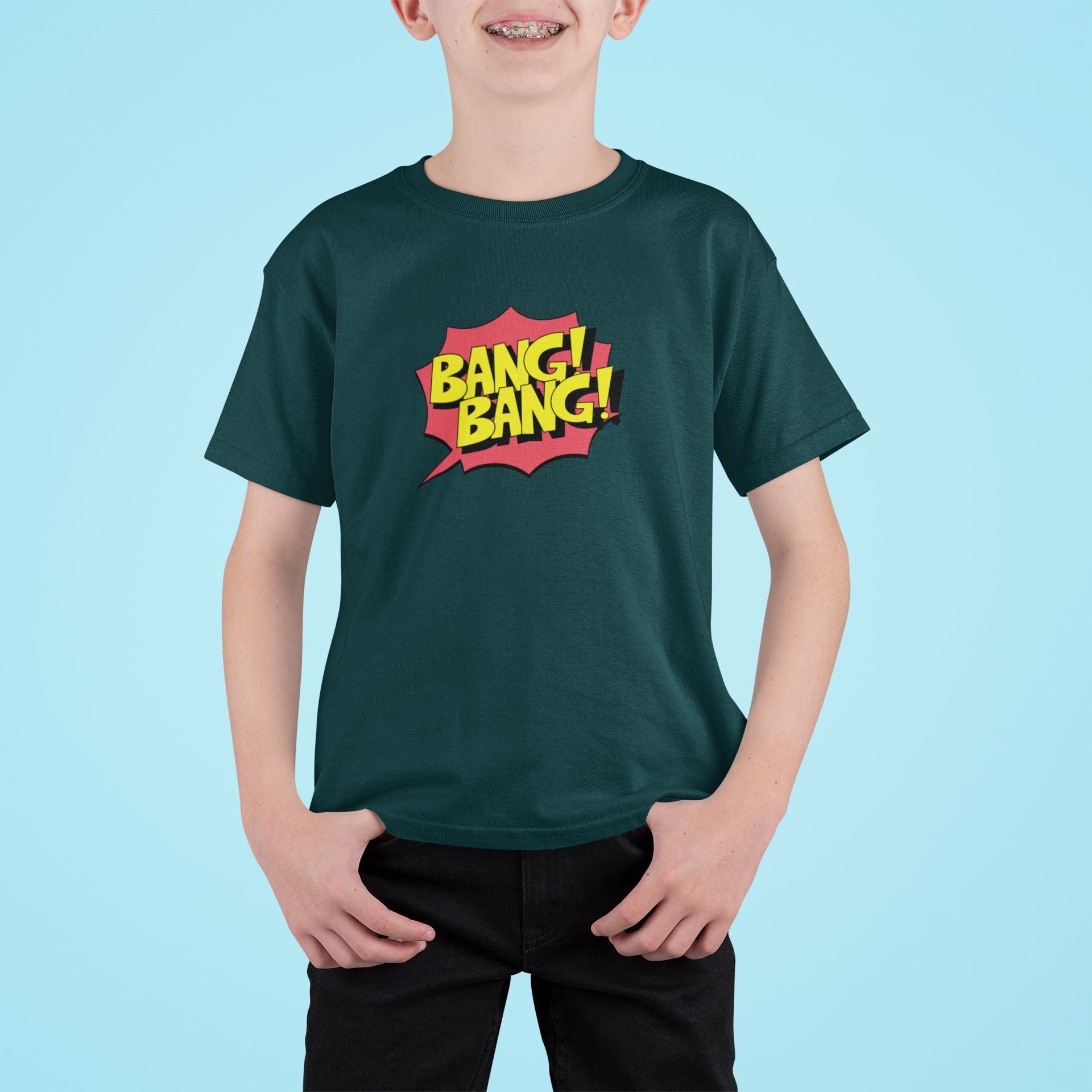 Bang Bang Kid T-shirt for Boys Petrol Blue