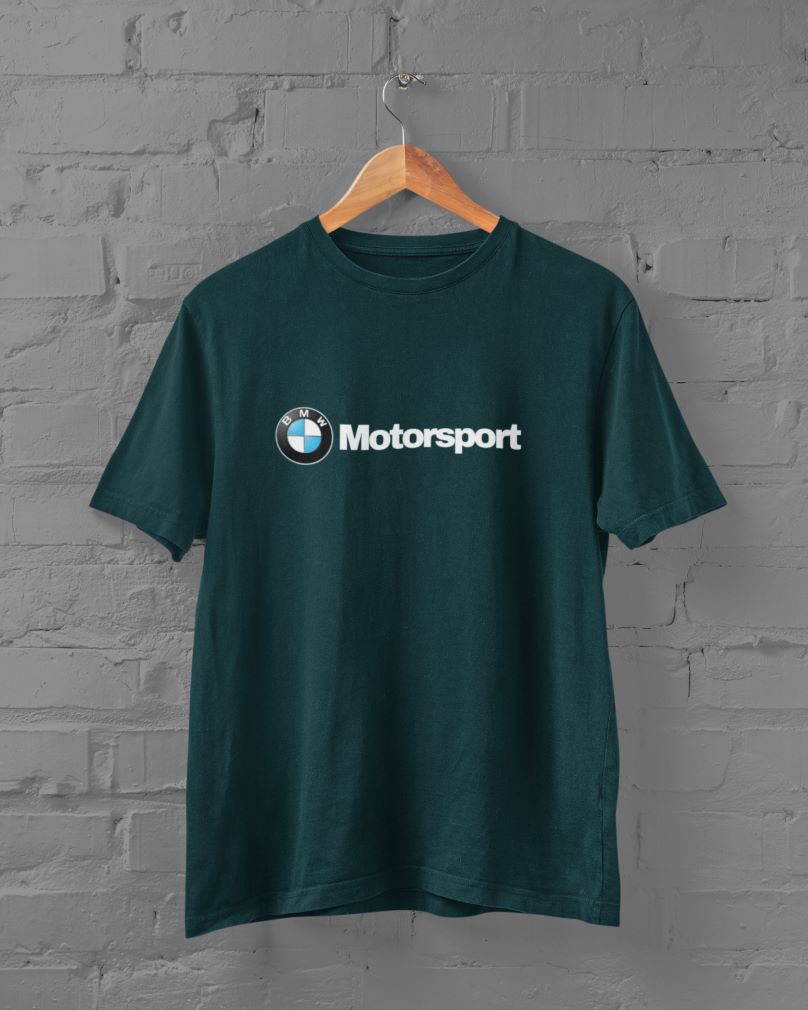 BMW Motorsport Half Sleeve T-Shirt for Men Petrol Blue