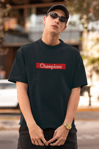 Champions Oversized T-shirt for Men Petrol Blue