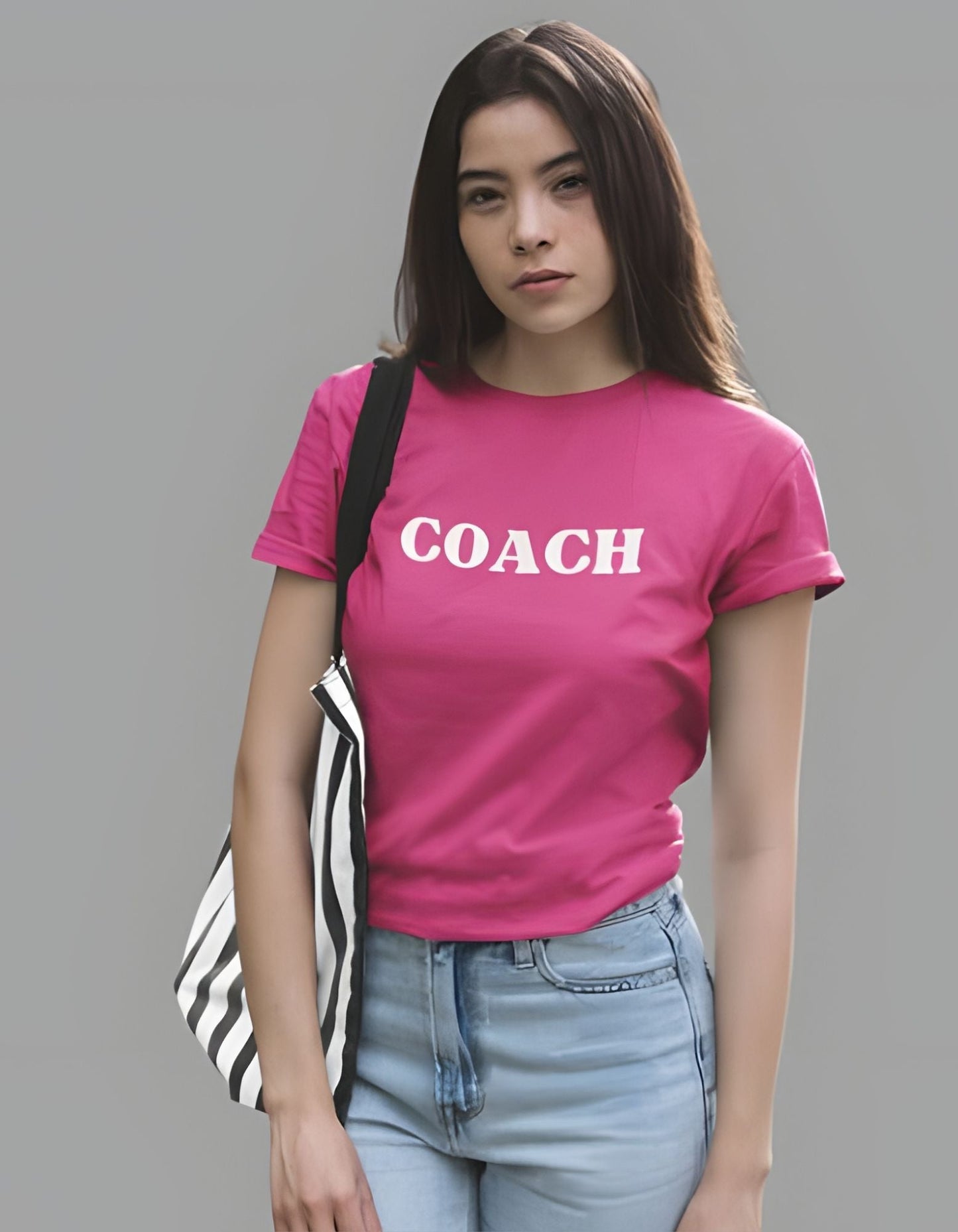 Coach Half Sleeve T-shirt for Women