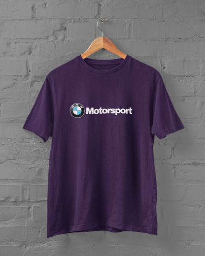 BMW Motorsport Half Sleeve T-Shirt for Men Purple