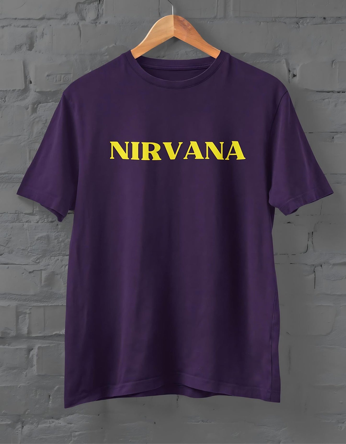 Nirvana Half Sleeve T-shirt for Men Purple