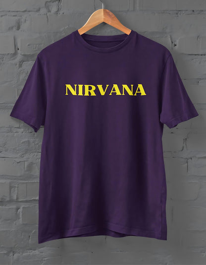 Nirvana Half Sleeve T-shirt for Men Purple