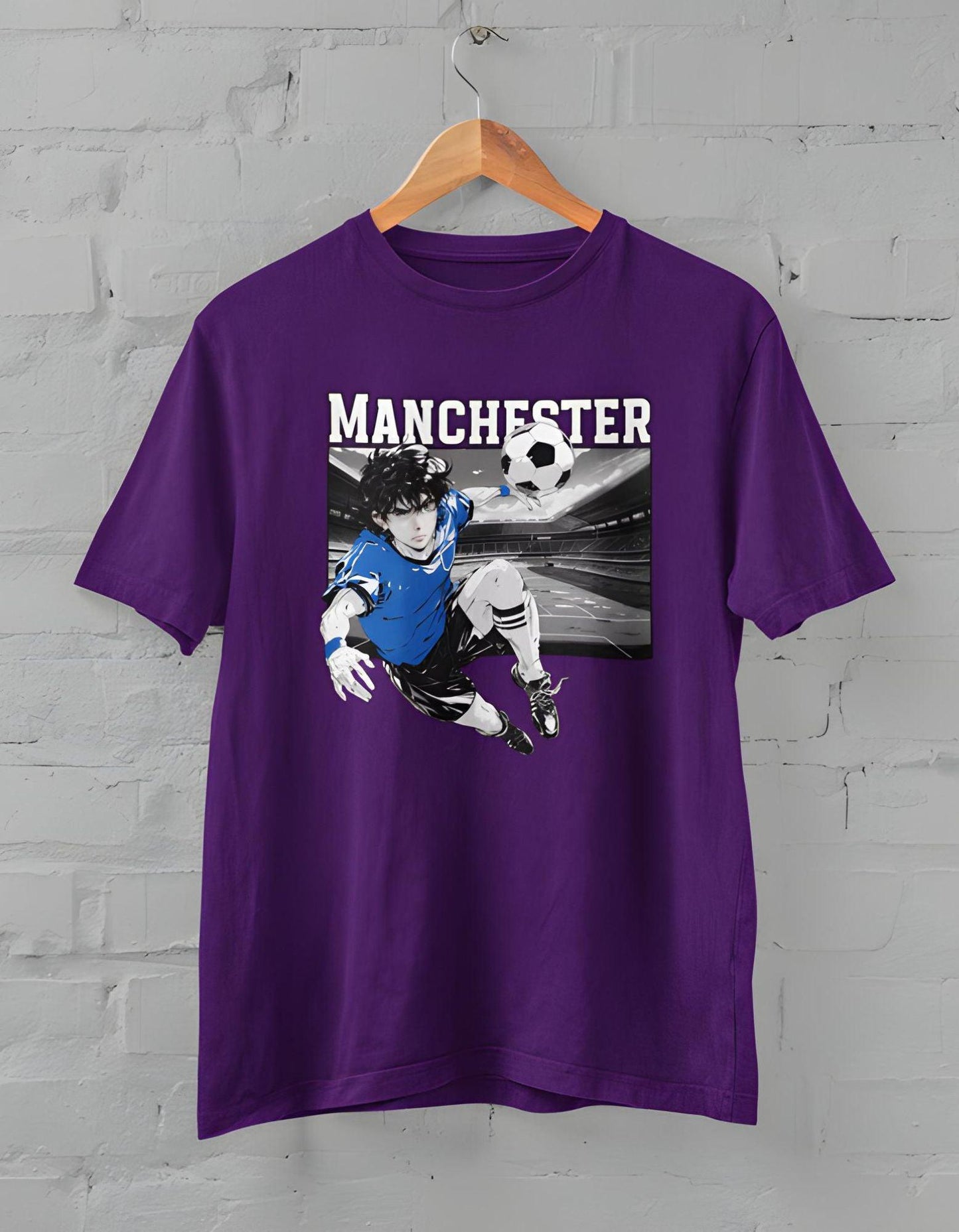 Manchester City Anime Half Sleeve T-shirt for Men