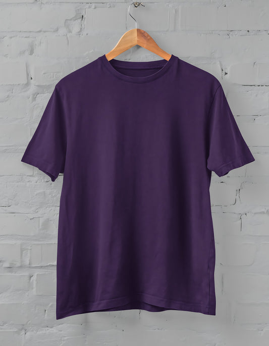 Purple Half Sleeve T-shirt for Men