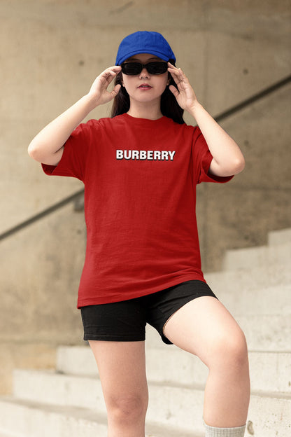 Burberry Half Sleeve T-shirt for Women Red