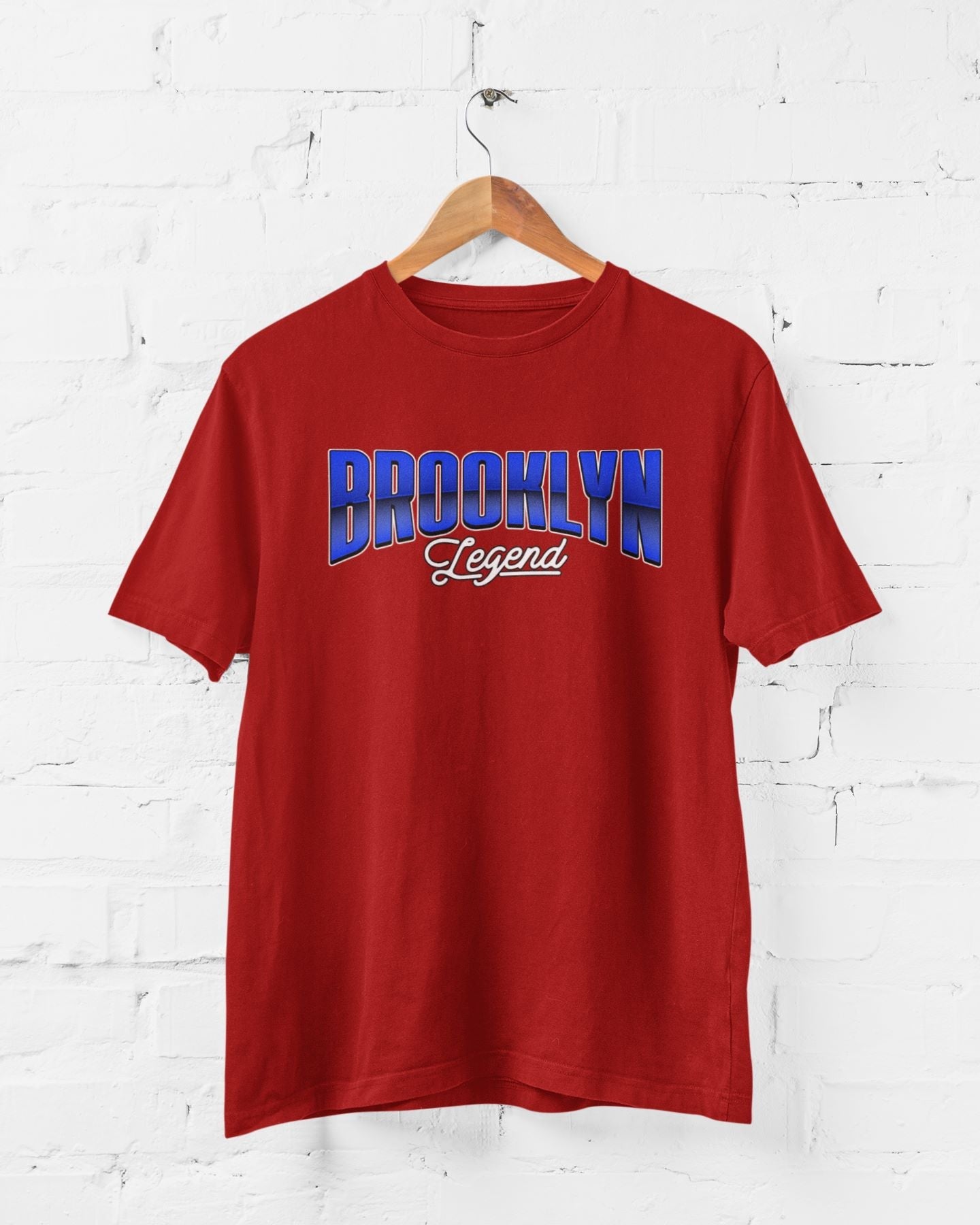 Brooklyn Half Sleeve T-shirt for Men Red