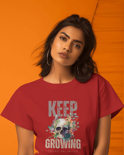 Skull Flower T-shirt for Women