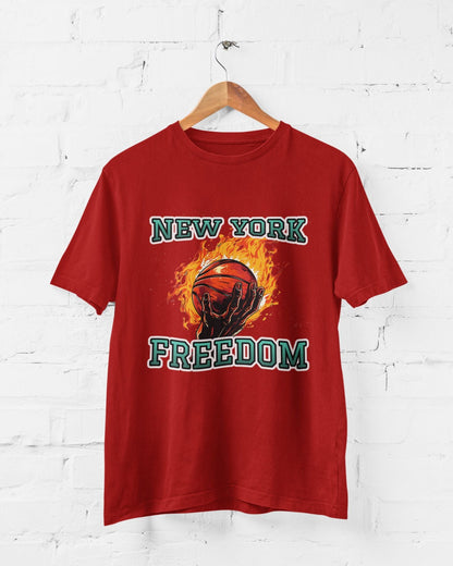 New York Freedom Half Sleeve T-shirt for Men