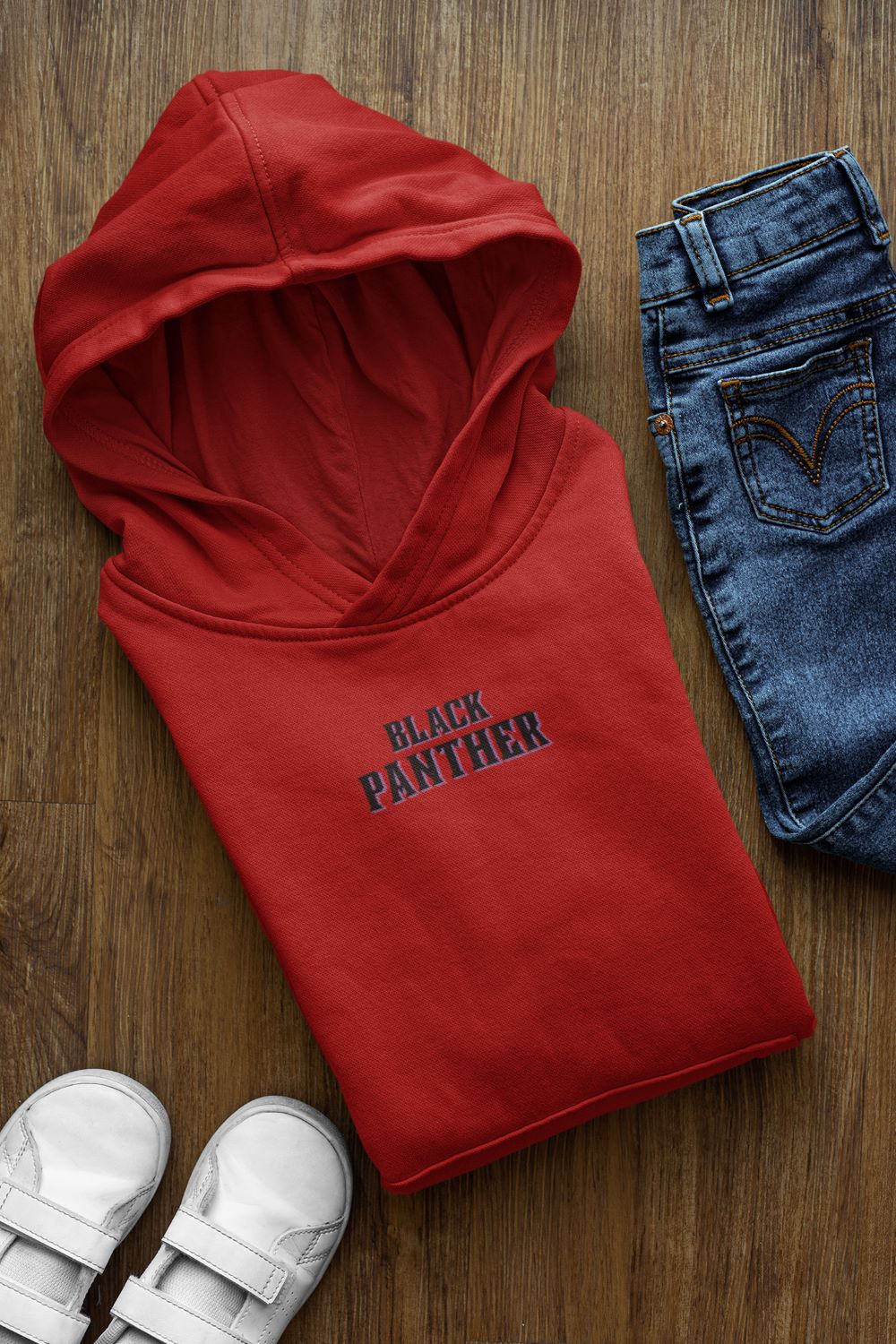 Black Panther Superhero Kid's Hoodie for Boy/Girl Red