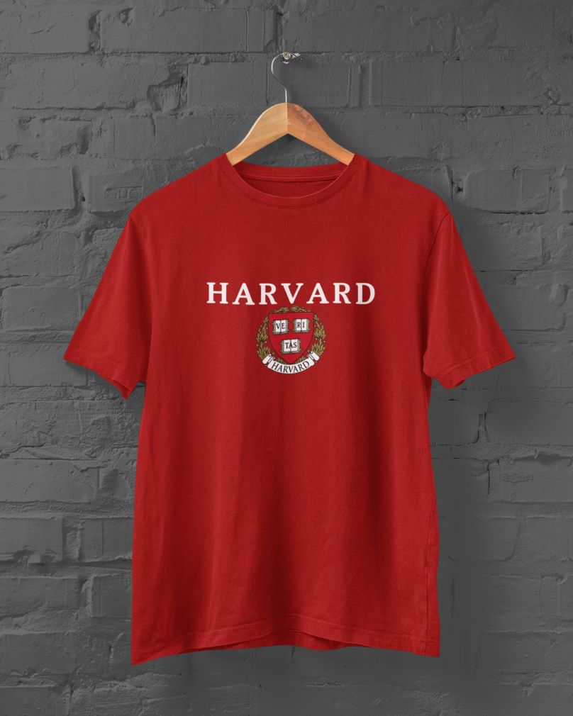 Harvard Half Sleeve T-Shirt for Men Red