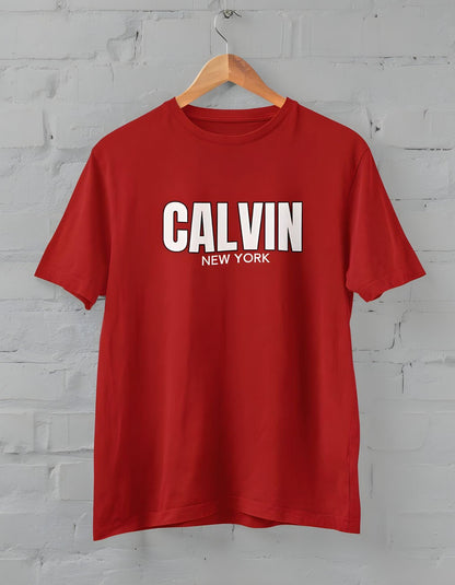 Calvin New York W Typography Half Sleeve T-shirt for Men