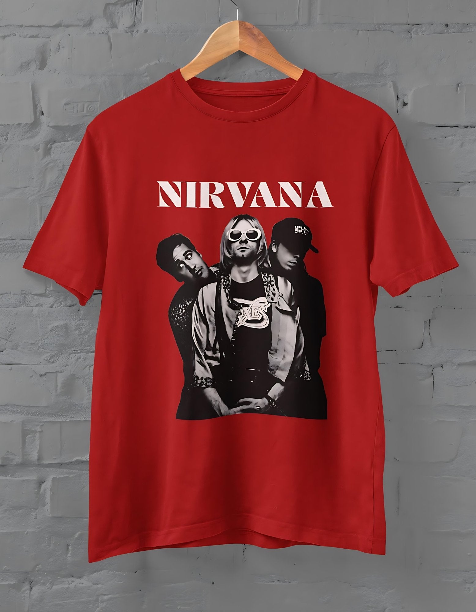 【YOURNUS】Nirvana Lettering Half Sleeve Nirvana Band Half Sleeve T-shirt for Men | ShosaQualiTees