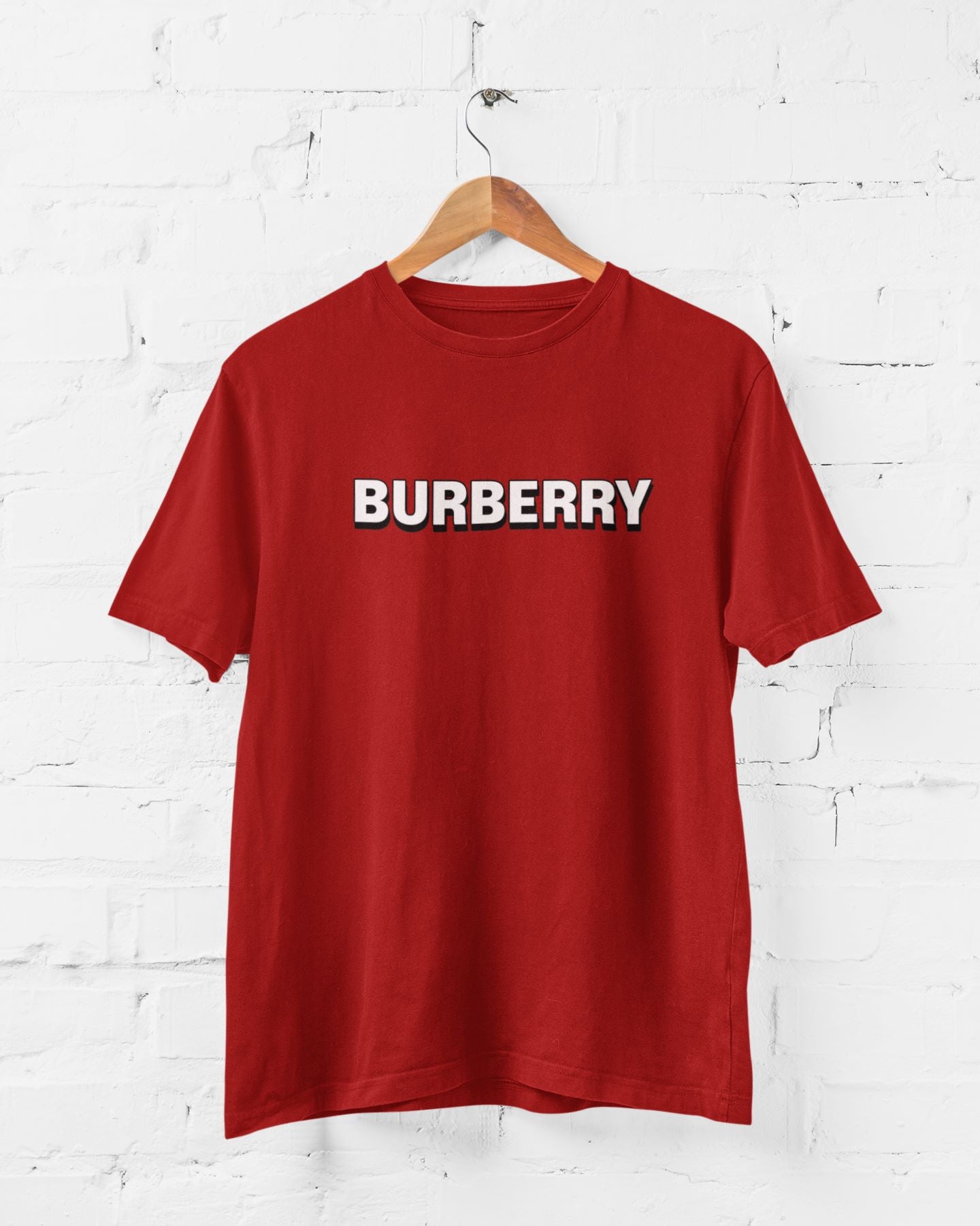 BurBerry Half Sleeve T-shirt for Men Red