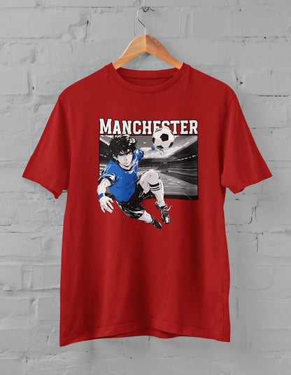 Manchester City Anime Half Sleeve T-shirt for Men