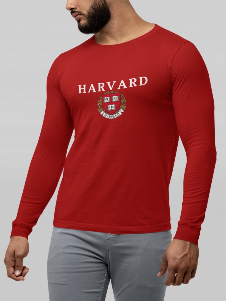 Harvard Full Sleeve T-Shirt for Men Red