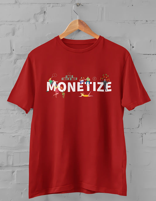 Monetize Half Sleeve T-shirt for Men