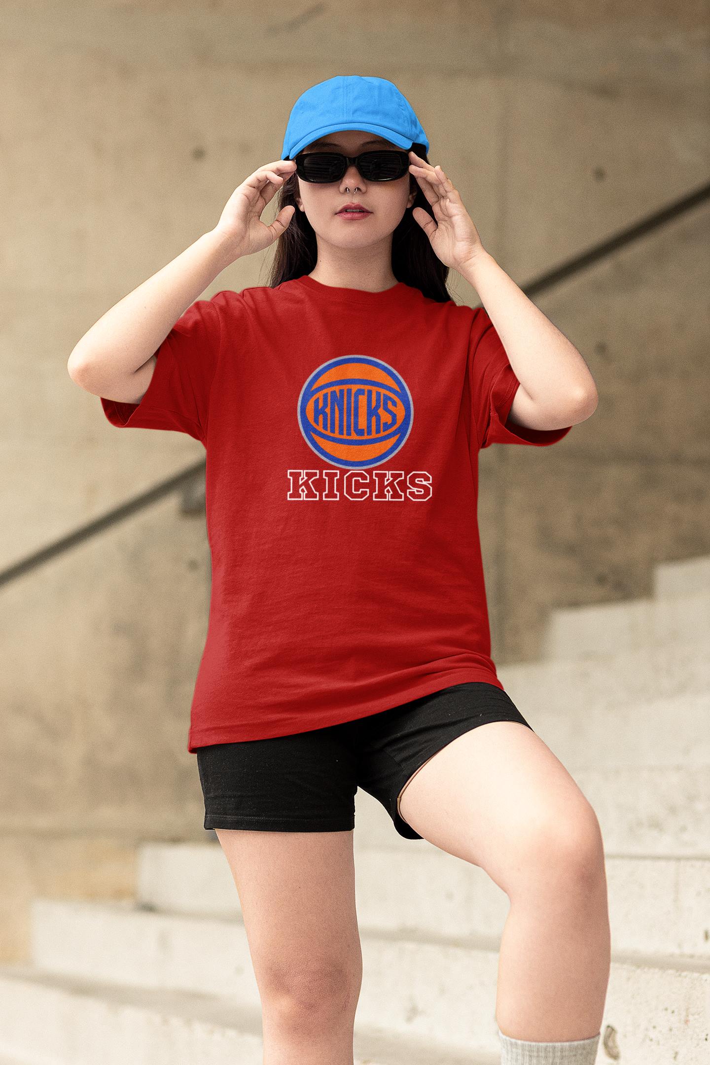 KICKS Half Sleeve T-shirt for Women Red