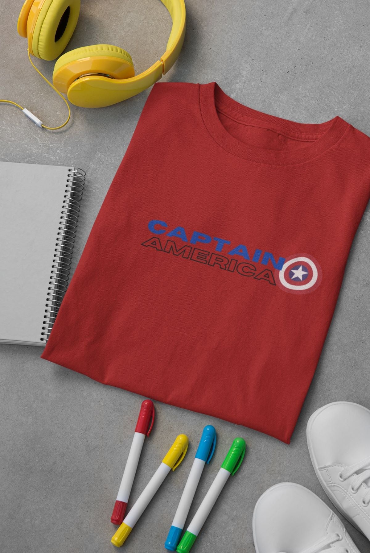 Captain America Kid's T-Shirt Red