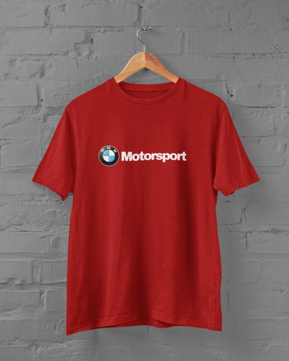 BMW Motorsport Half Sleeve T-Shirt for Men Red