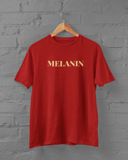 Melanin Half Sleeve T-shirt for Men Red