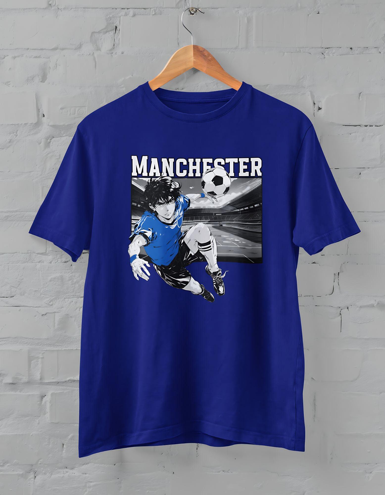 Manchester City Anime Half Sleeve T-shirt for Men