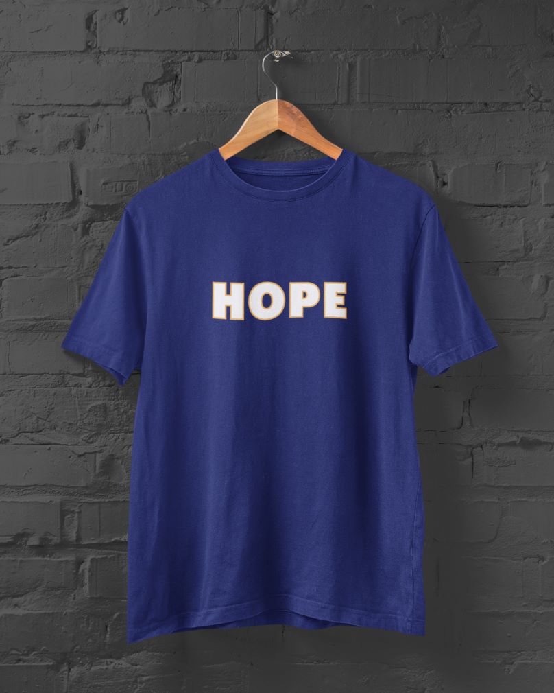 HOPE Half Sleeve T-Shirt for Men Royal Blue