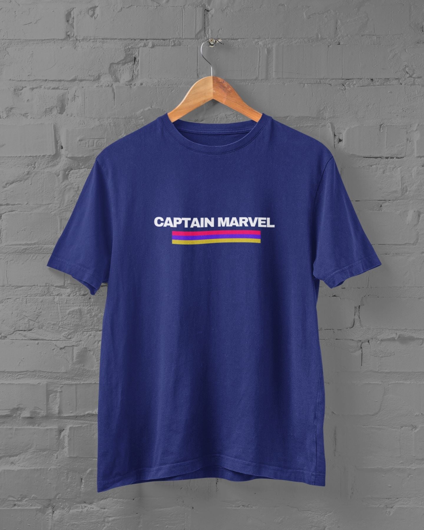 Captain Marvel Half Sleeve T-Shirt for Men Royal Blue