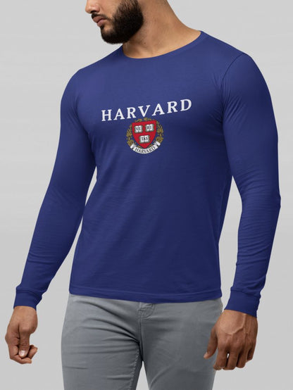 Harvard Full Sleeve T-Shirt for Men Royal Blue