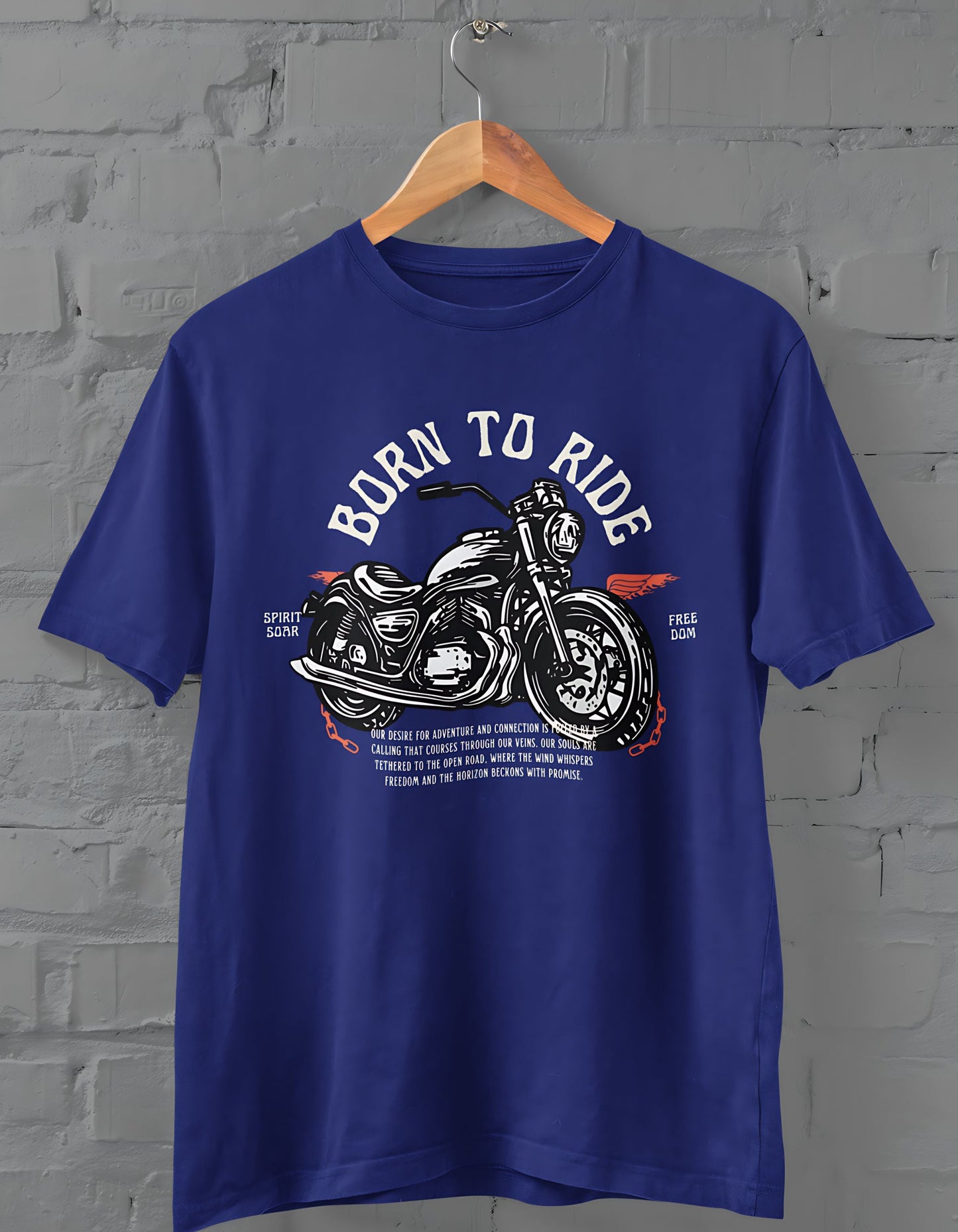 Born to Ride Half Sleeve T-shirt for Men