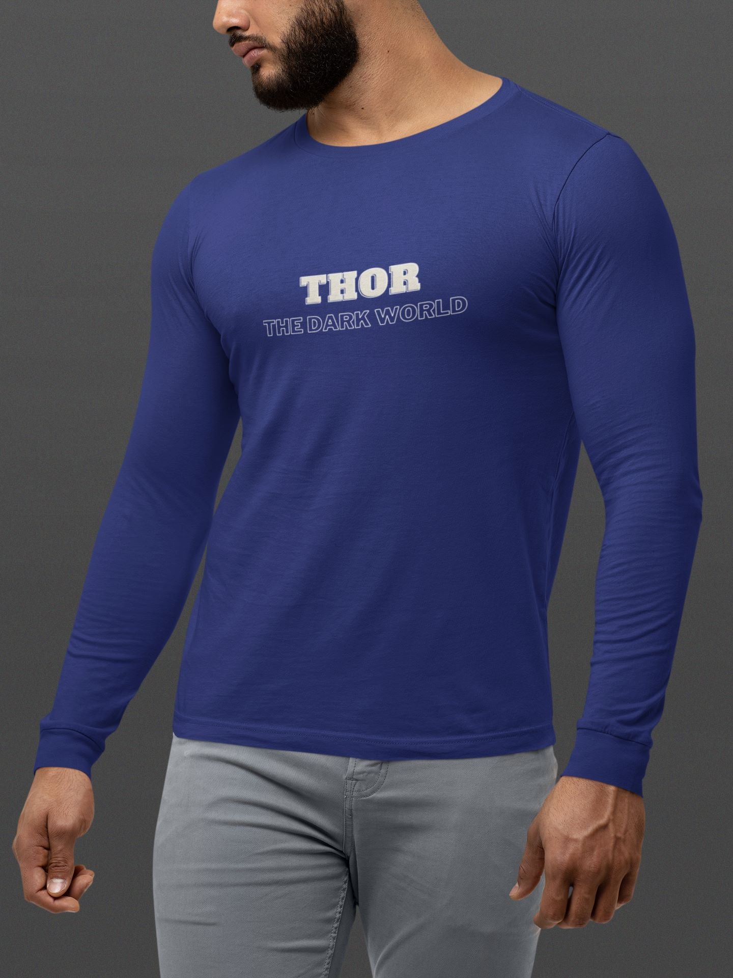 THOR Full Sleeve T-shirt for Men Royal Blue