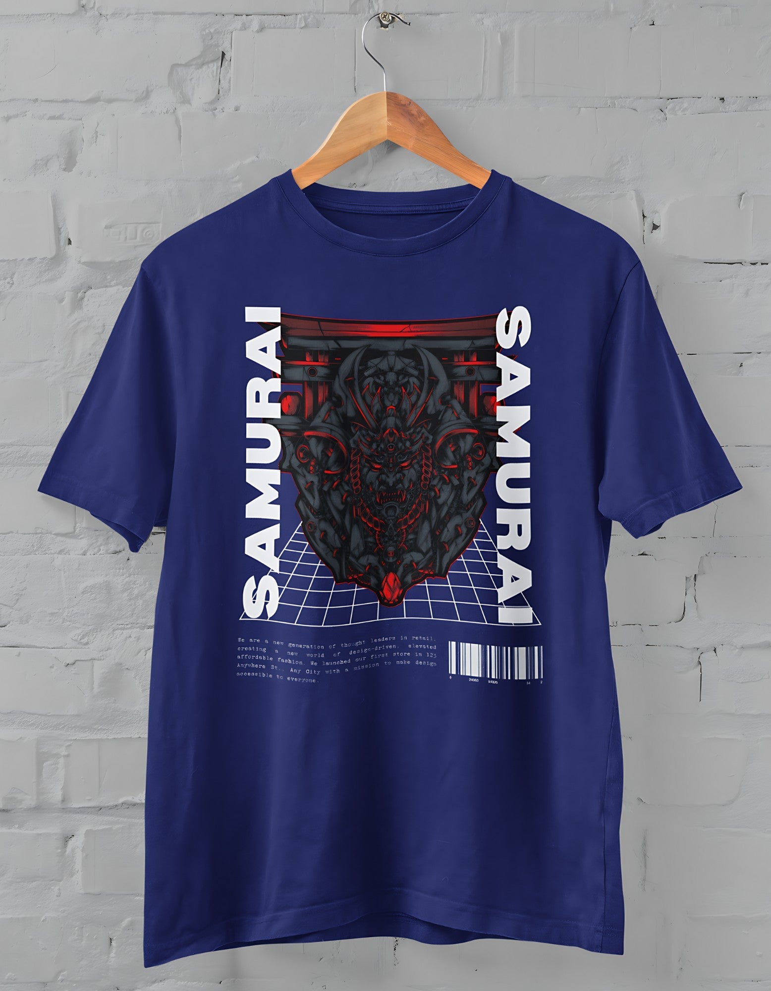 Samurai Half Sleeve T-shirt for Men