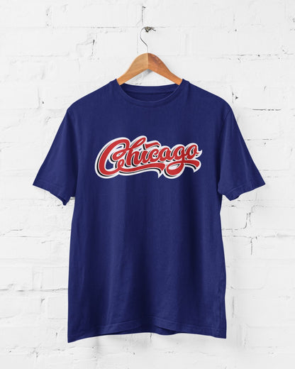 Chicago Half Sleeve T-shirt for Men Royal Blue