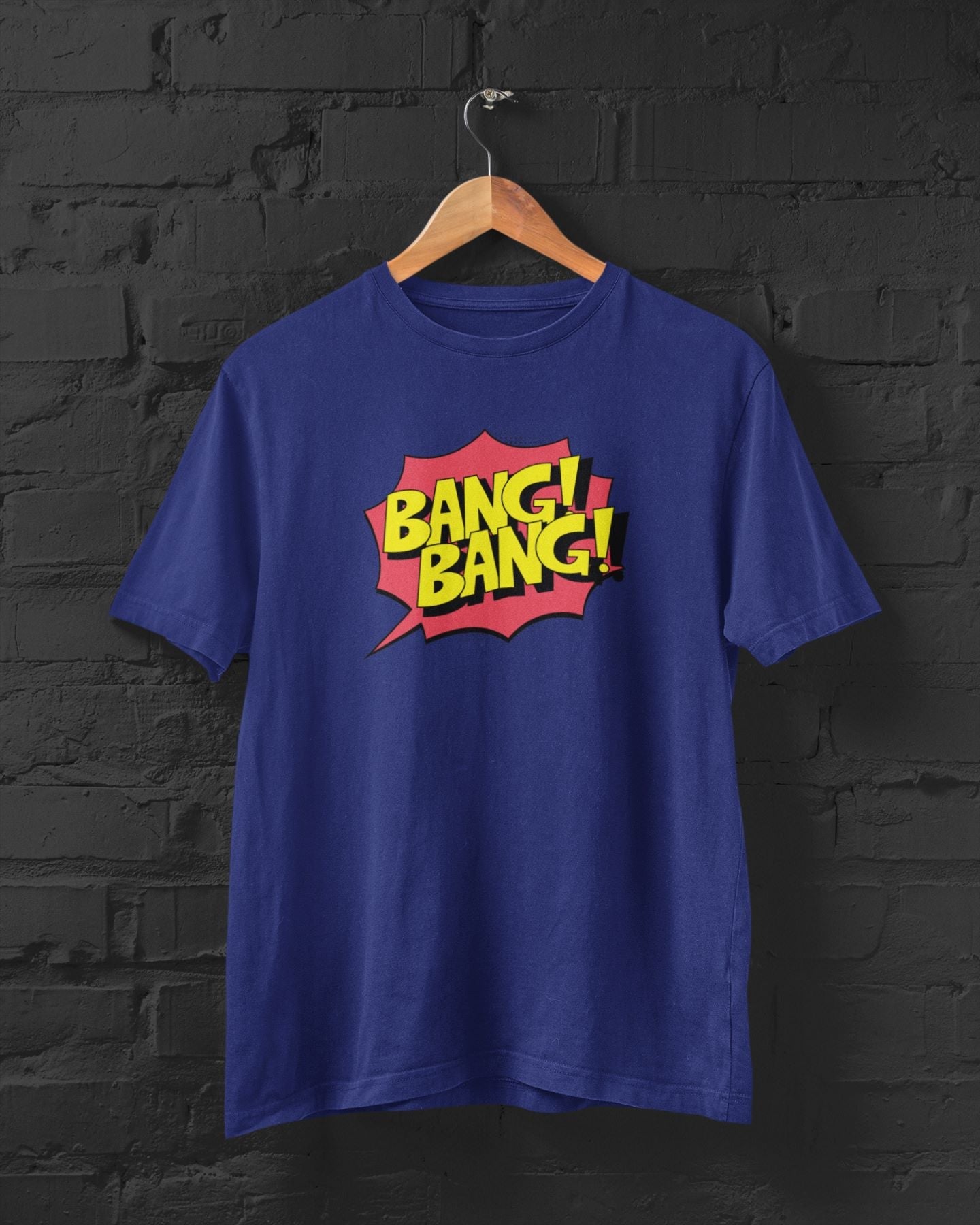 Bang Bang Half Sleeve T-shirt for Men Royal Blue