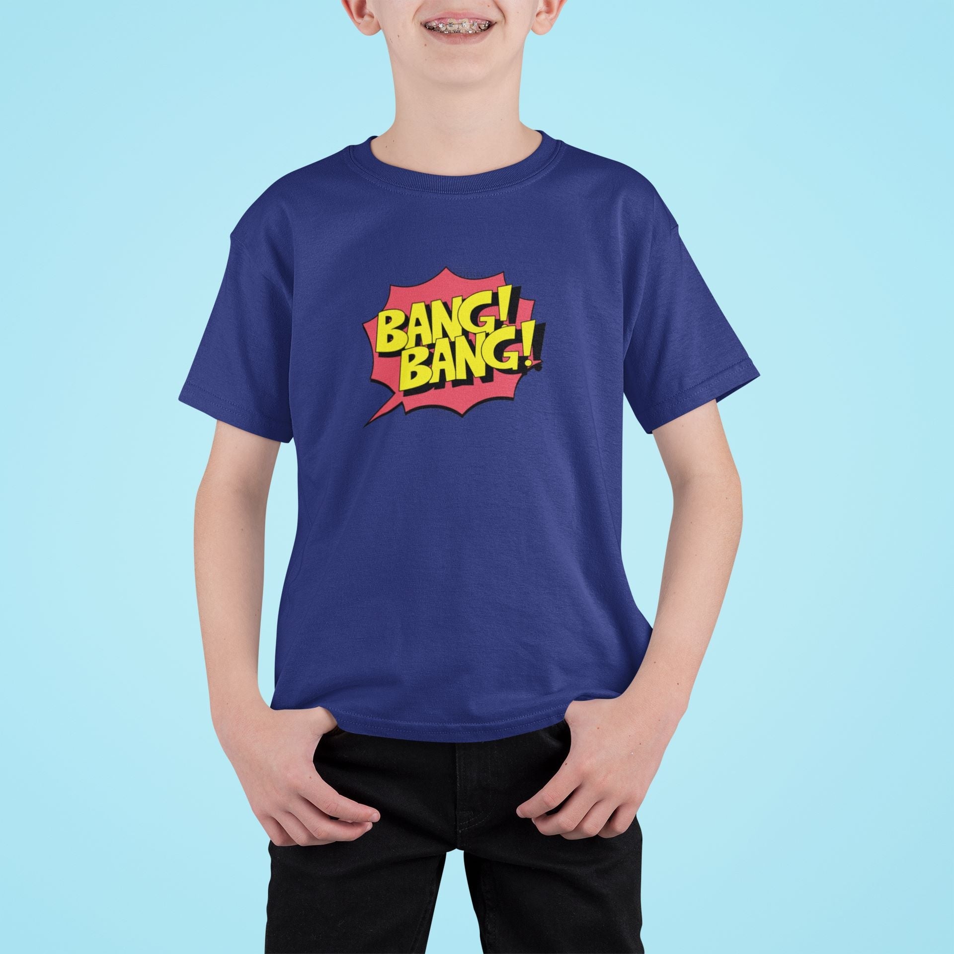 Bang Bang Kid's T-shirt for Boy/Girl Royal Blue