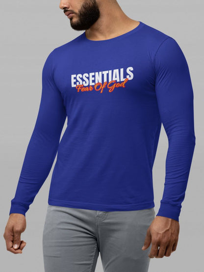 Essentials Full Sleeve T-Shirt for Men Royal Blue