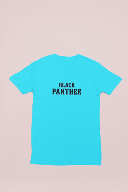 Black Panther Superhero Kid's T-shirt for Boy/Kid Sky Blue